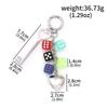 Fashionable Irregular Shape Dice Billiard Bag Pendant Metal Keychain - Hot Selling