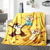Chip Dale Adventure Flannel Blanket Super Soft Warm Cozy Blanket For Sofa Bed Office Travel Allseason Home Decor Gift