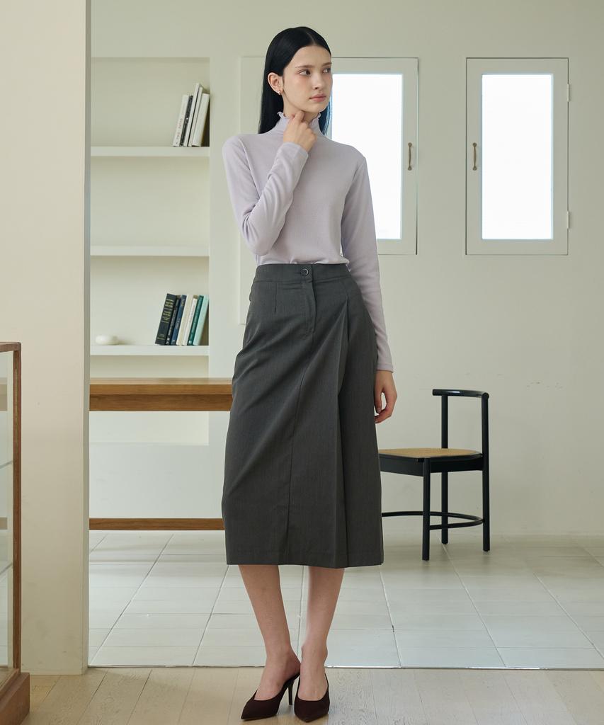 BIBYSEOB Neck Point Turtleneck Light Purple [T43]