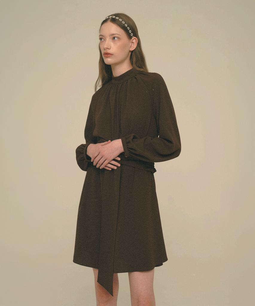 Aiseugadeuneiogongpal Tie Scarf Dress_Chestnut Brown