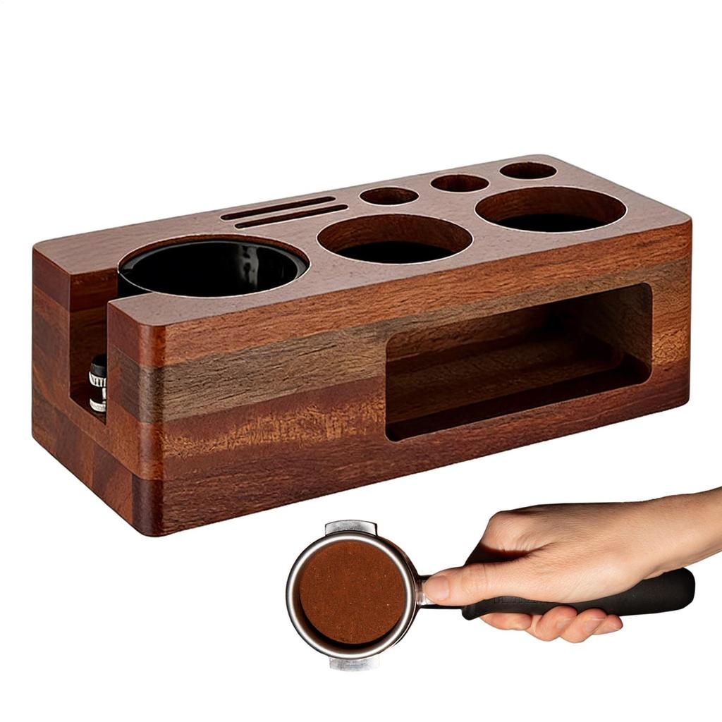 Espresso Tamper Station Wooden Espresso Storage Station Compatible With 51-58mm Powder Hammer/distributor/coffee Handle