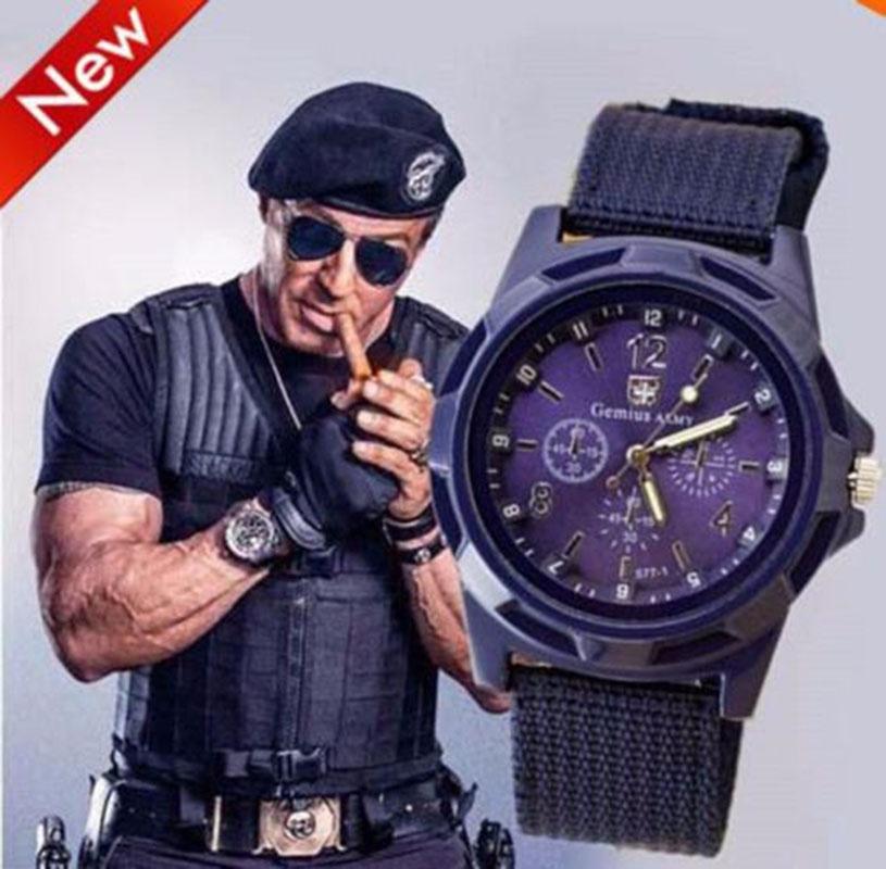 Men's Watch With Sport Military Analog Design And Durable Nylon Strap Ideal Gift