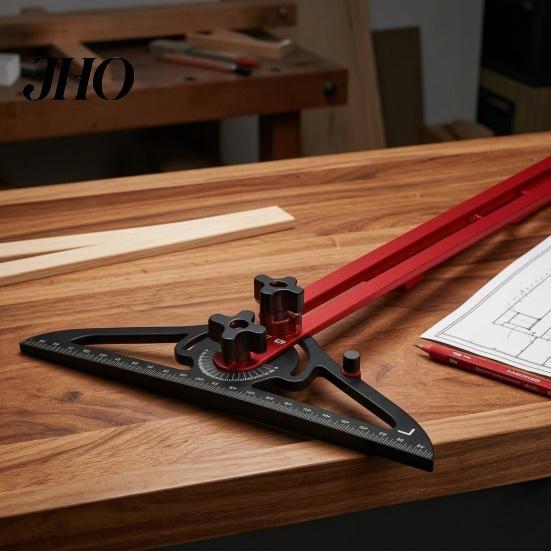 Flexibler Längen-Treppenmaßstab Hochfeste Luftfahrt-Aluminiumlegierung Trittschablone Werkzeug mit verstellbarem Verriegelungs-Schwenkendem Ende 8-60 Zoll Bereich