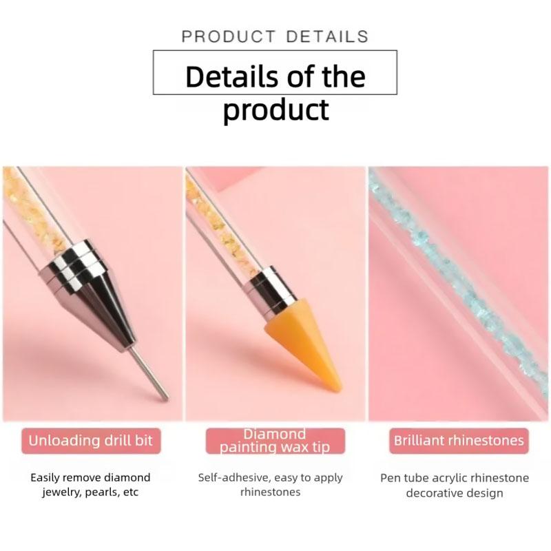 Rhinestone Applicator Pencil Nail Dot Rod Rhinestone Picker Wax Pen Diamond Picker Stick for Rhinestones Dotting Tool DB04