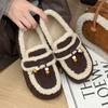 One-pedal Soft-soled Lazy Cotton Shoes 2025 Winter New Round Head Retro Flat Bottom Velvet Warm Boken Shoes Women
