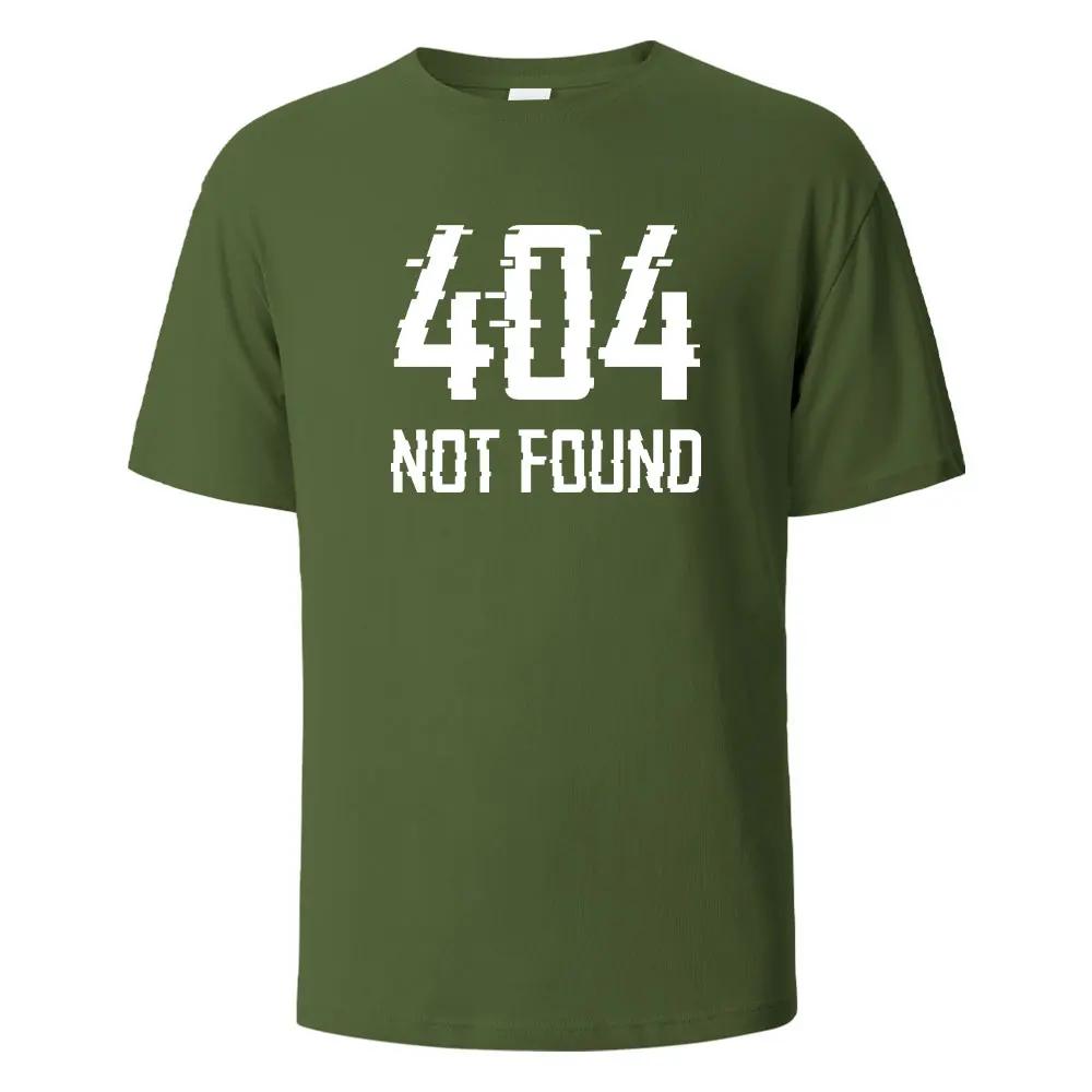

404Not Found Print T-Shirt Summer Tees For Men Women 100% Cotton O-neck Oversize Casual Short sleeved Tops 4XL