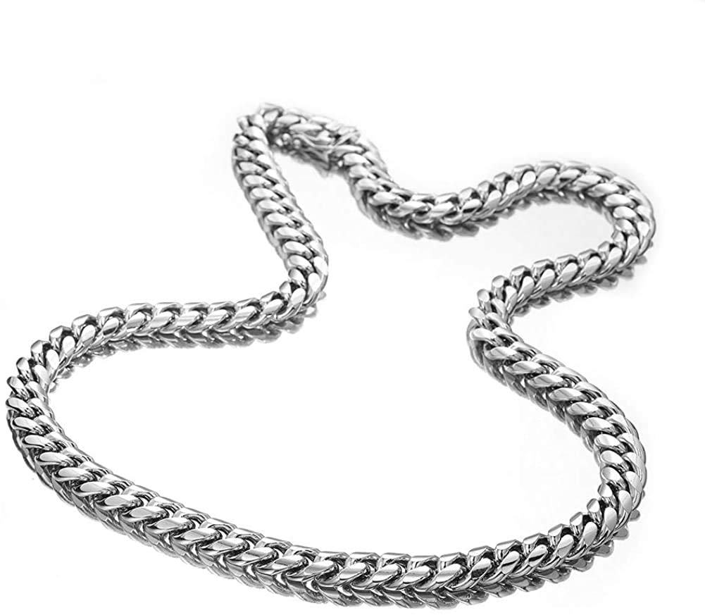 Halskette Edelstahl Kihei Kette Gleiche Hip Hop [Rockyu] Kette, Stahl, Silber, Halskette, Größe, Cool, Stil, Beliebt…