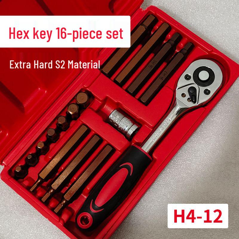 10mm Hex Shank Air Impact Wrench & S2 Star Bit Socket Set for Auto Repair