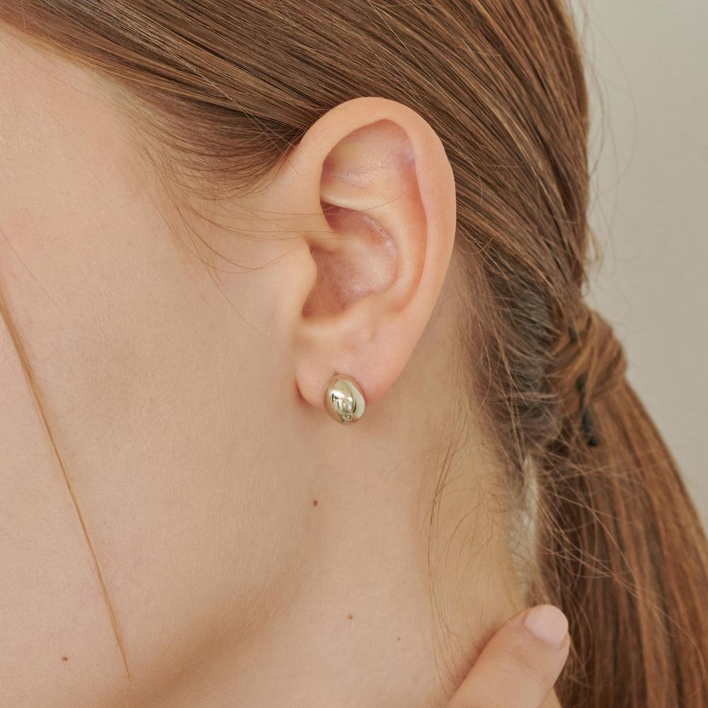 Loveenb [14K Gold] Pebble & Earrings