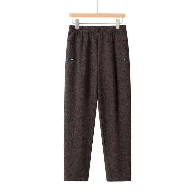YUZHAOLIN Women's Plus Velvet High-Waist Straight-Leg Winter Pants