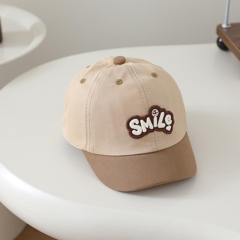 2026 Spring Korean Style Color Block Children's Sun Protection Baseball Cap - Unisex Duckbill Design