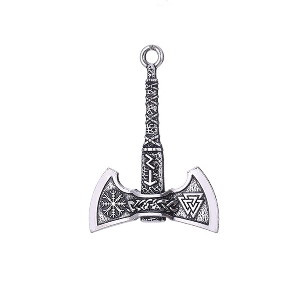 

Teamer Viking Axe Slavic Charm Pendants Amulet Symbol Perun Men DIY Religious Celtics Knot Charms Accessories for Jewelry Making