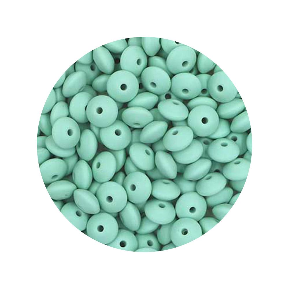 100Pcs 12mm Silicone Lentil Beads Round Spacer Beads Silicone Abacus Bead DIY Bracelet Necklace Handmade Jewelry Accessories