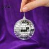 Festival Hanging Ornaments for Holidays 6 Pcs Mini Silver Disco Balls, Mirror Ball Ornaments, Reflective Balls Party Decorations Decoration with