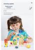 Wooden Space-Themed Bead Rolling Educational Stacking Toy for Children