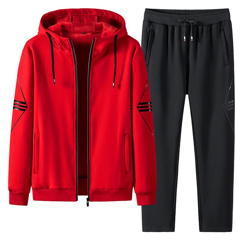 Sports Plus Velvet Thick Suit Men 'S Sports Casual Men 'S Plus Velvet Men 'S Winter Cotton Suit 