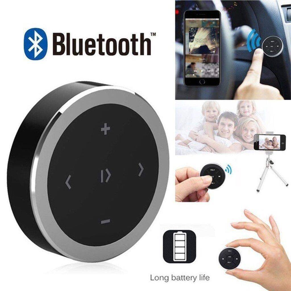 Mini Wireless Bluetooth-compatible Media Button Remote Controller Car Motorcycle Steering Wheel MP3 Music Play For IOS Android