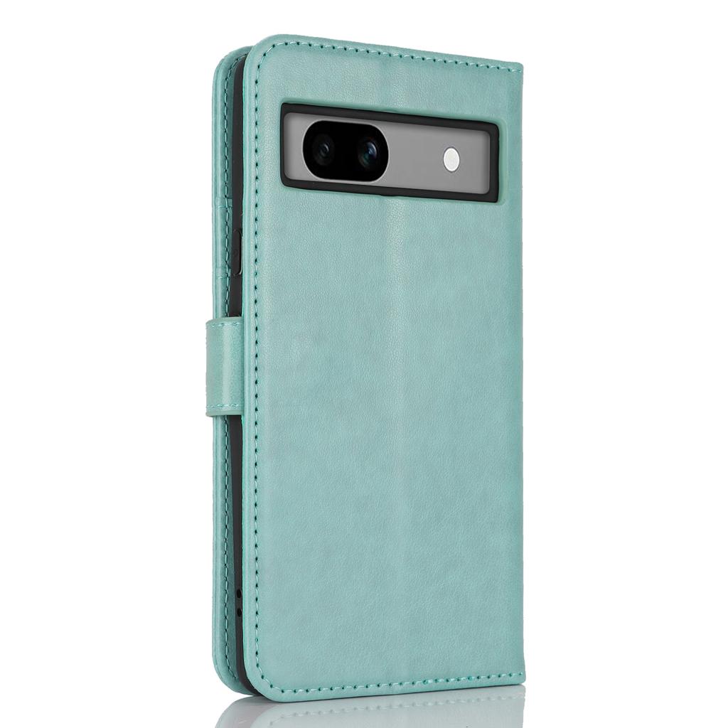For Google Pixel 7a Case Textured Leather Wallet Phone Cover with Strap