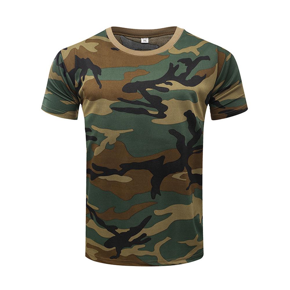 3D Camouflage T-Shirt Herren Kleidung Outdoor Mode Lässig O-Ausschnitt Kurzarm Sommer Street Übergroß Herren Outdoor Sport T-Shirts