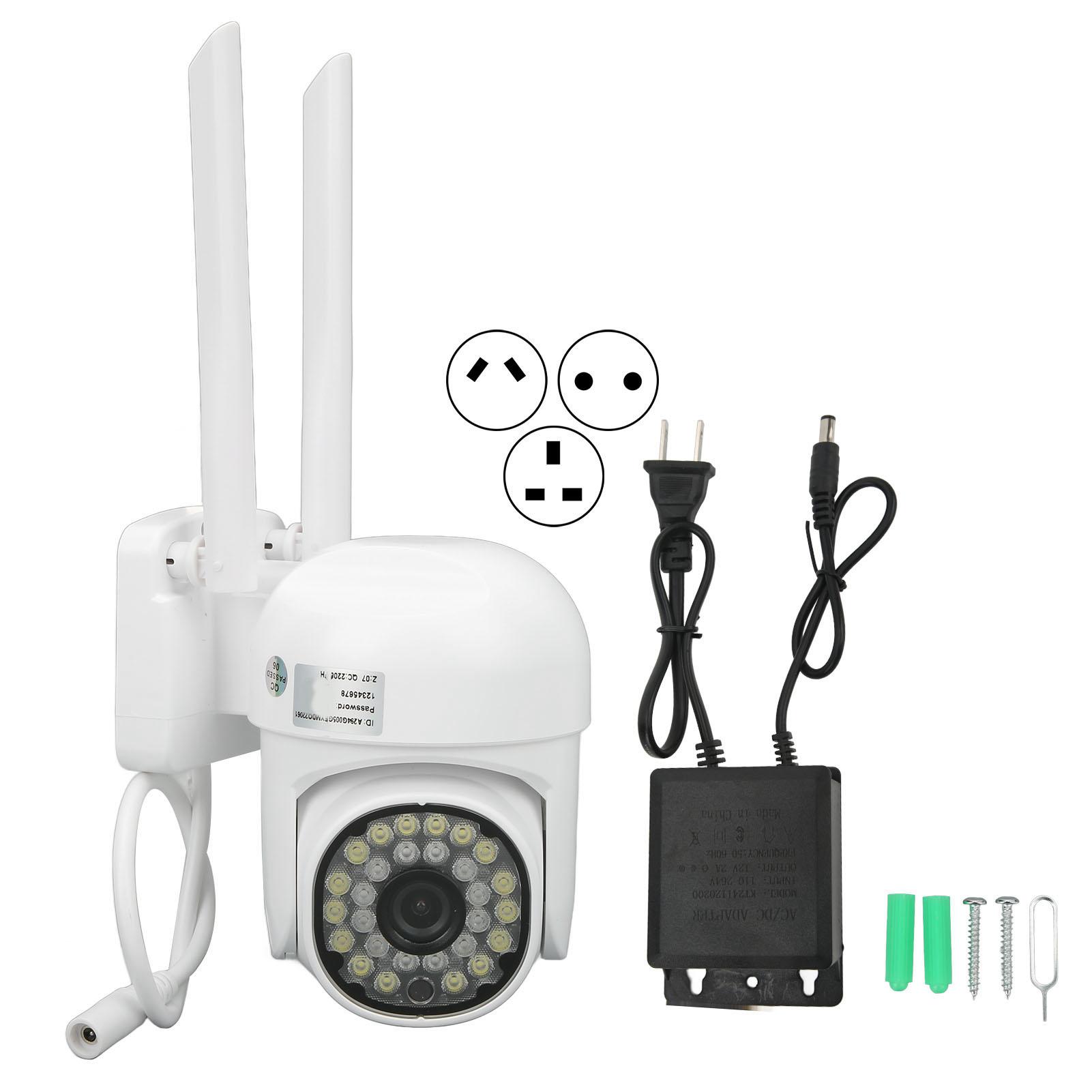 

Wireless Camera 2.4G WiFi 2MP 1080P Night Vision Motion Detection 2 Way Audio IP66 Pan Tilt IP