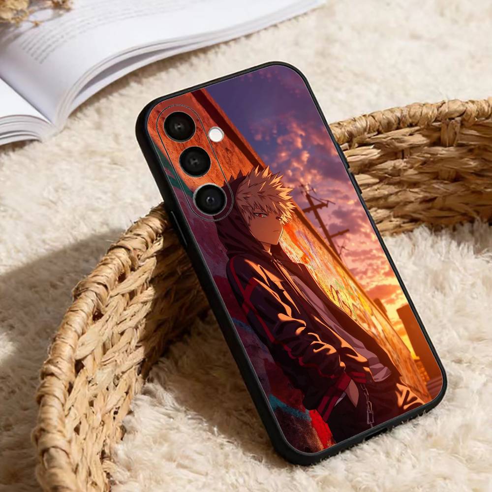 bakugo A-Anime K-Katsuki Phone Case For Samsung Galaxy A13,21s,22,31,32,52,53,71,72,73,Soft Black Cover