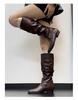 British style but knee boots children's boots 2025 new versatile thick heel pleated pile boots fashion knight boots