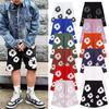 Cotton Wreath Print Shorts, Unisex Streetwear Casual Shorts, Multi Colors Available