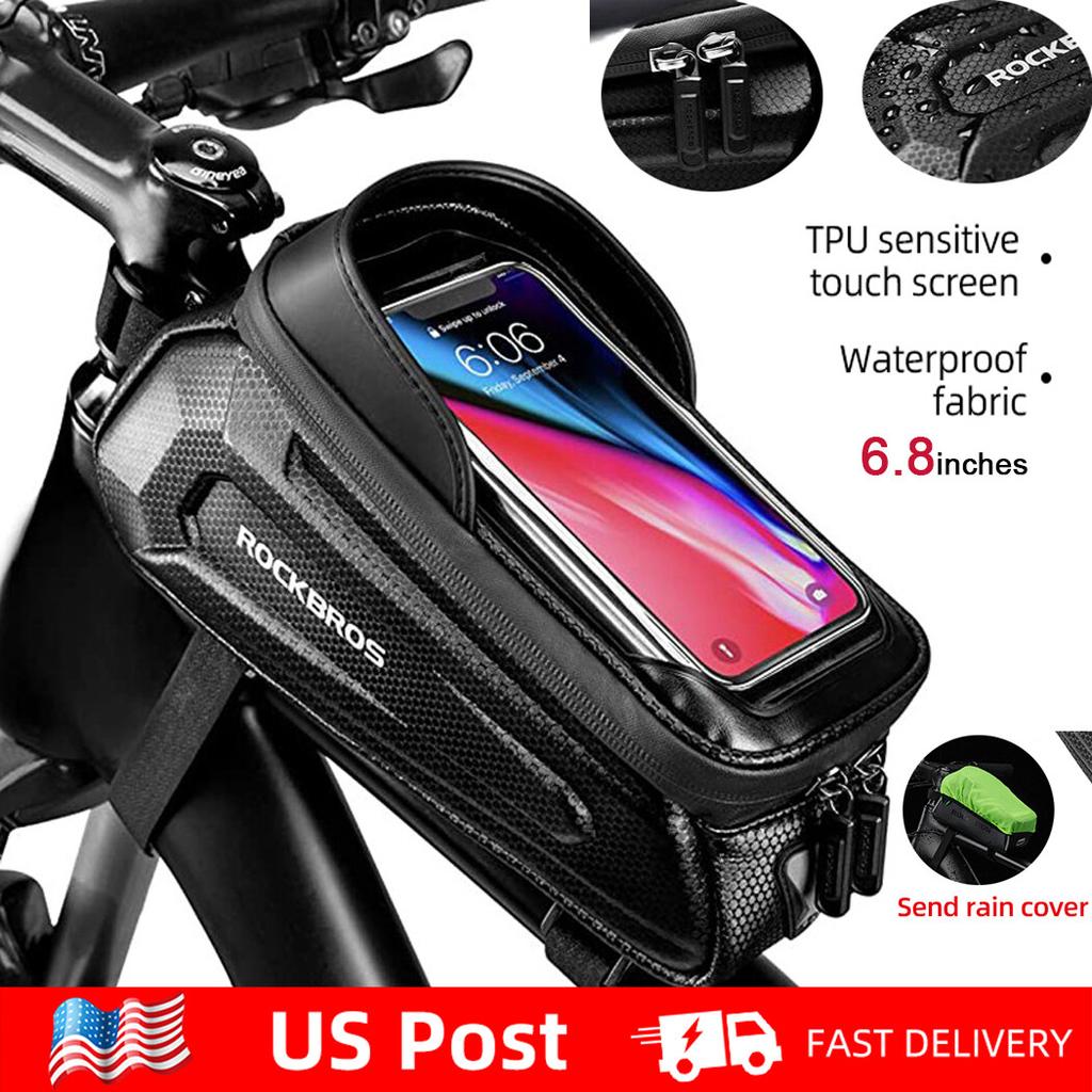 Bicycle Bag Waterproof Touch Screen Cycling Bag Top Frame Tube Bag MTB Road Bike Bag Phone Case Bike Accessories