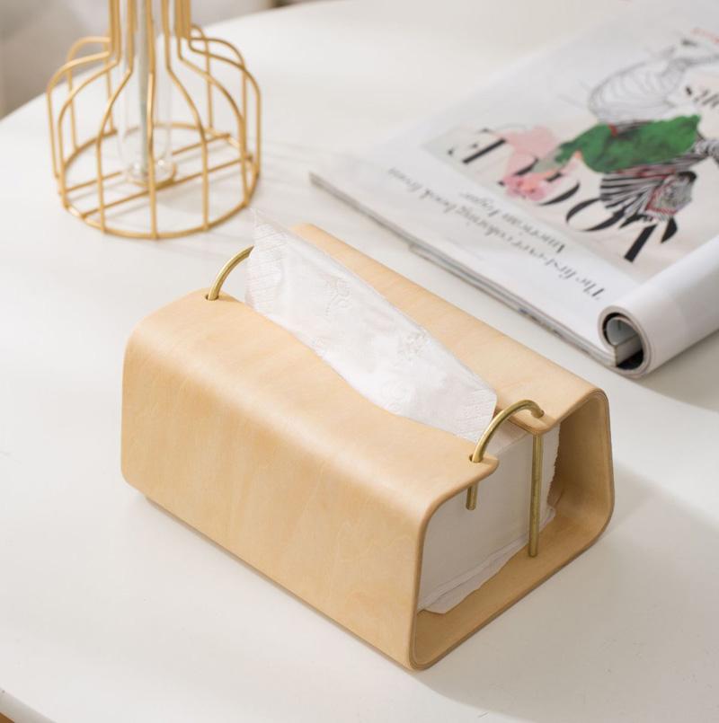 Retro Solid Wood Tissue Box Decoration Home Tearoom Coffee Table Paper Towel Box Ornaments Hotel Office Napkin Paper Box Crafts