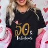 Fashion 50th Year Birthday T Shirt for Women Clothing Harajuku Birthday Party Y2k Tops Short Sleeve Tees Aesthetic Clothing