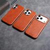 Luxury Business Leather For Magsafe Magnetic Phone Case For IPhone17 16 15 14 ProMax Shockproof Metal Lens Frame Protector Cover
