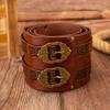 Embossed Viking Renaissance Belt PU Leather Medieval Waistband Retro Celtic Belt  Decorations