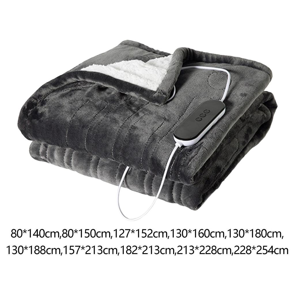 Electric Throw Blanket 9 Levels Intelligent Timing Soft Heated Cape Flannel Heated Blanket for Home Travel Couch Bedroom Office