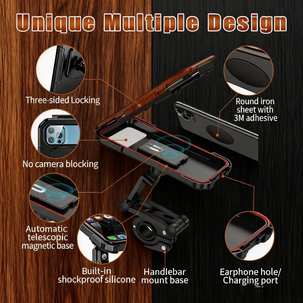 Bike Phone Mount Waterproof.Universal Mobile Phone Holder,Adjustable 360° Rotation Phone Mount Bicycle Stroller Handlebar Clamp