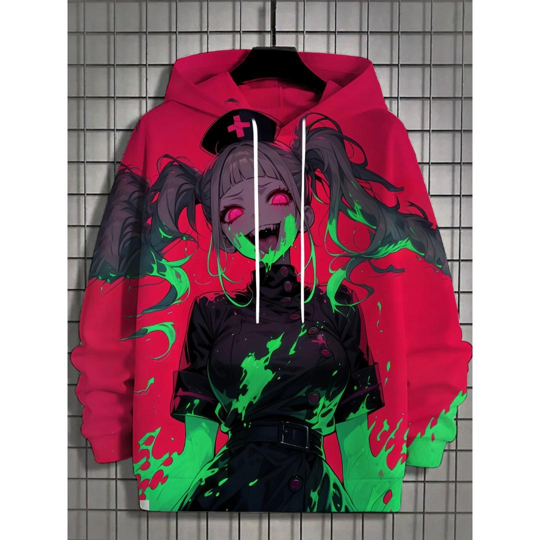 

Интересный дизайн аниме девушка узор спортивная толстовка harajuku мода мужская толстовка повседневная y2k толстовка мужская осень зима толстовка S