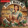 2d Flat 20*20cm, Vintage Kitchen Logo "Don't Make Me Poison Your Food" Wooden Mural for Home, Restaurant, Bar, Cafe, Garage, Dining Area
