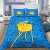 Finn und Jake aus Adventure Time Bettwäsche-Set, 1 Bettbezug & 2 Kissenbezüge, Gemütlicher Wohnraum, Perfektes Geschenk