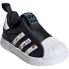 Adidas Originals Superstar 360 Trendy Sports Durable Low-Top Walking Shoes Baby Shoes Black White JS0685