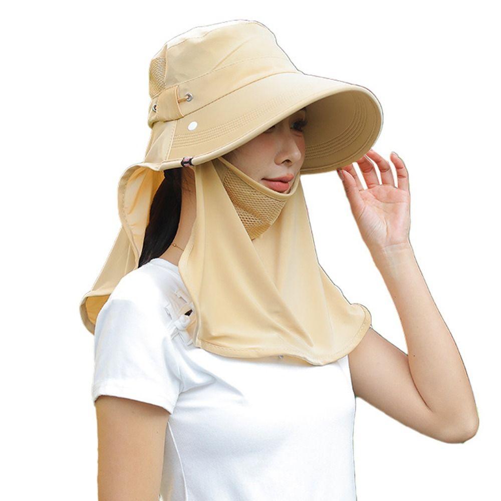 Wide Brim Bucket Hat Anti-UV Mountaineering Caps Large Fisherman Hat  Man