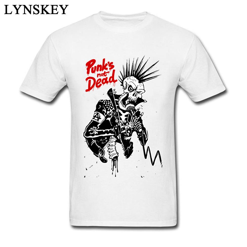 2024 Winter Punks Not Dead Men Stylish Black Tshirts For Sale Plus Size Slim Fit Short Sleeve Tops  Tees Skull Hipster