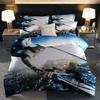 2/3pcs Quilt Cover Set with Claude and Sephiroth Print Quilt Cover Set Contains Quilt Cover and Pillowcases