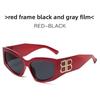 New B Letter Cat Eye Wide Leg Sunglasses With Uv400 For Fashion Street Style