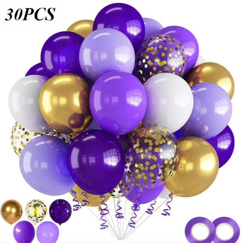 30PCS Latex Balloons for Birthday Weddings Anniversary Bridal Shower Graduation Party Decorations for Christmas, Halloween