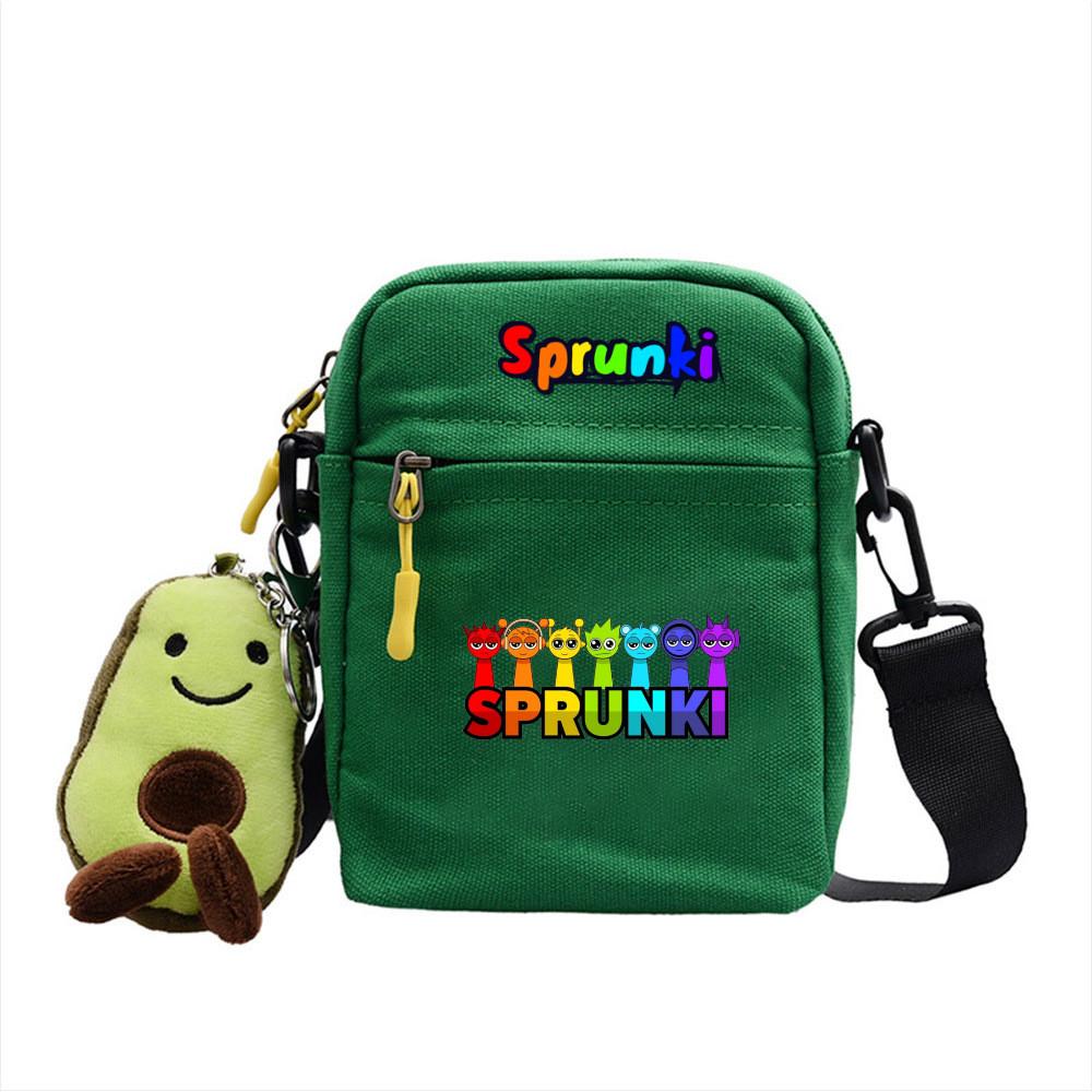 Sprunki Cartoon Rhythm Box Mini Crossbody Bag Canvas Street Fashion For Girls And Teens