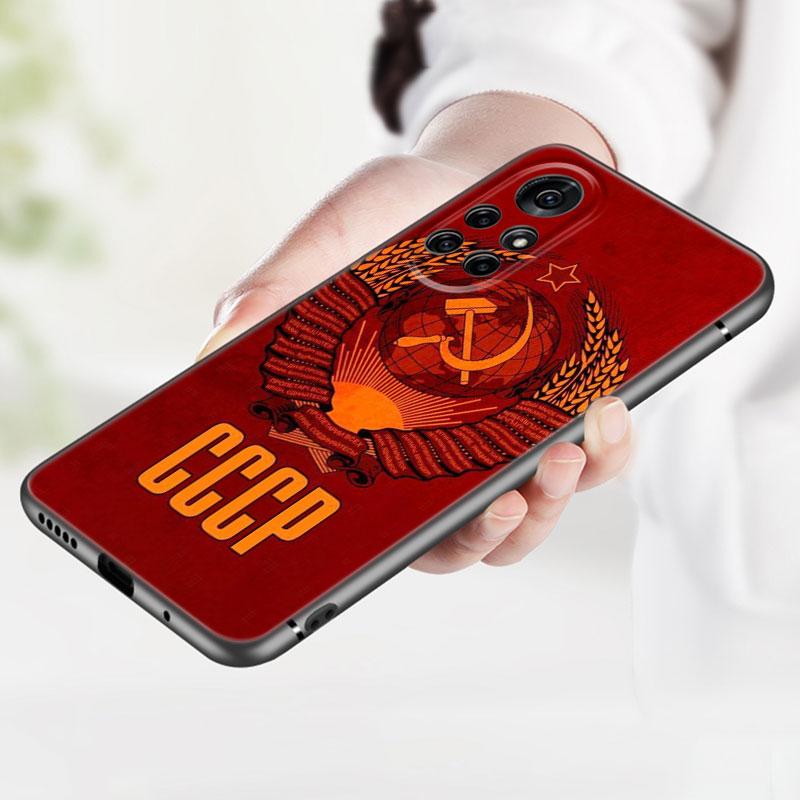 Чехол для телефона с символом флага СССР для Huawei Honor 60 50 SE 30S Mate 30 20 10 Lite 40 Nova 9 8 Pro Y60 8i 7i 7SE 5T Премиум-чехол Huawei Nova 5T