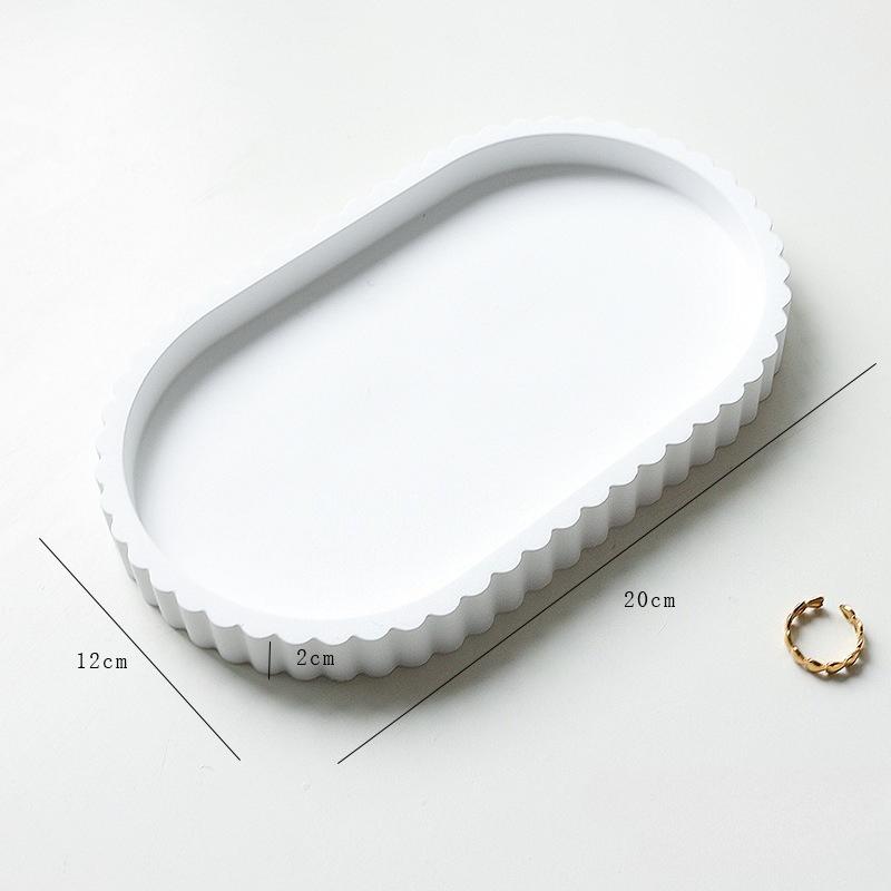 Gypsum Jewelry Showcase Tray Exquisite Jewellery Storage Pallet Jewelers Bracelet Displays Salver Live Pictures Display Props