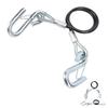 Trailer Safety Towing Cable With S Hook 3500lbs Load Bearing 27.6in Maximum Extension Length Spring Towing Rope For RV