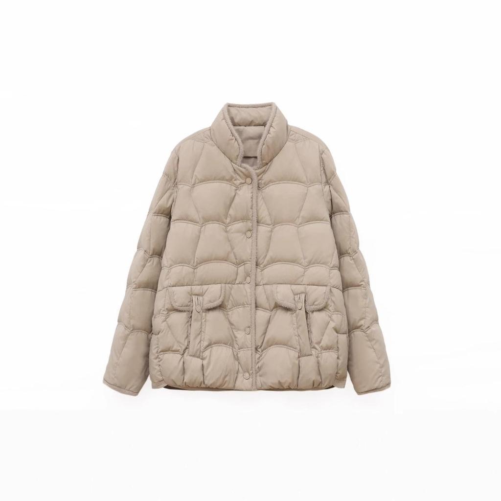 Women's Short Lightweight Down Jacket - 2024 Winter Collection, Loose Fit, Warm White Duck Down Outerwear