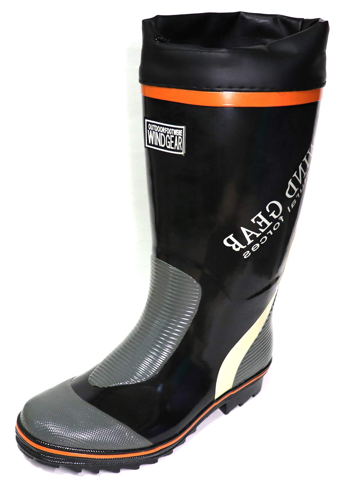 

with comfortable dry lining going light cm [Basic Standard] Men s boots, long, waterproof, cover, sweat-resistant, (for fishing, rain, out, work), чорний