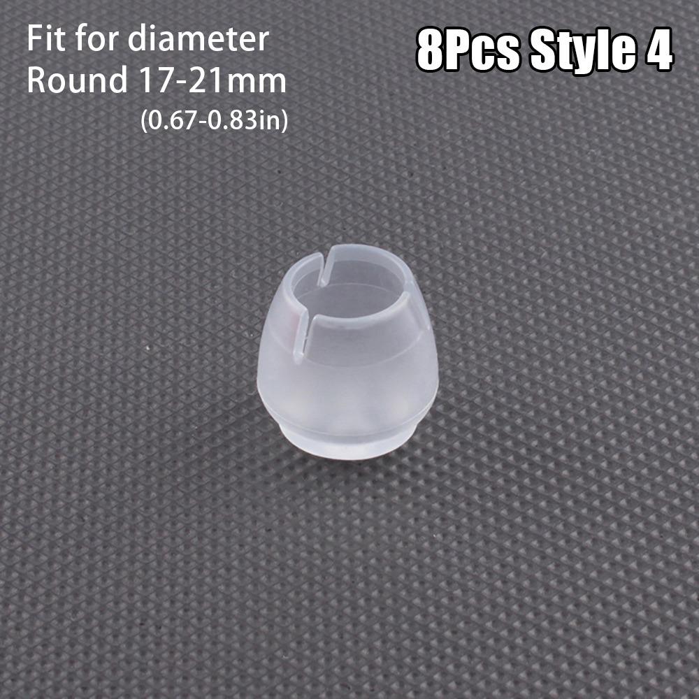8 Stück Anti-Rutsch Tisch- und Stuhlbein-Kappen Verschleißfeste Möbelbeine Bodenschutz-Pads Verdickte PVC Transparente Beinabdeckungen